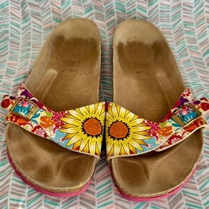 RARE Pink Birkenstock Madrid Flowers